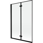 MEXEN - MIST vaňová zástena 120x150 cm 6mm 2-s, čierna, okraj, ľavá 8A9-120-002-70-70-L