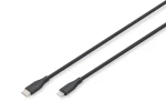 Digitus čierna / Nabíjací a dátový kábel / USB-A - Lightning / MFI / 0,5 m / 60 W (AK-600110-005-S)