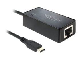 Delock adaptér SuperSpeed USB (USB 3.1, Gen 1) s USB Type-C samec gt; Gigabit LAN 10-100-1000 Mb-s (62642)