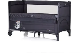CHIPOLINO Postieľka cestovná so sklopnou bočnicou Relax Anthracite (KOSIRE256AN)