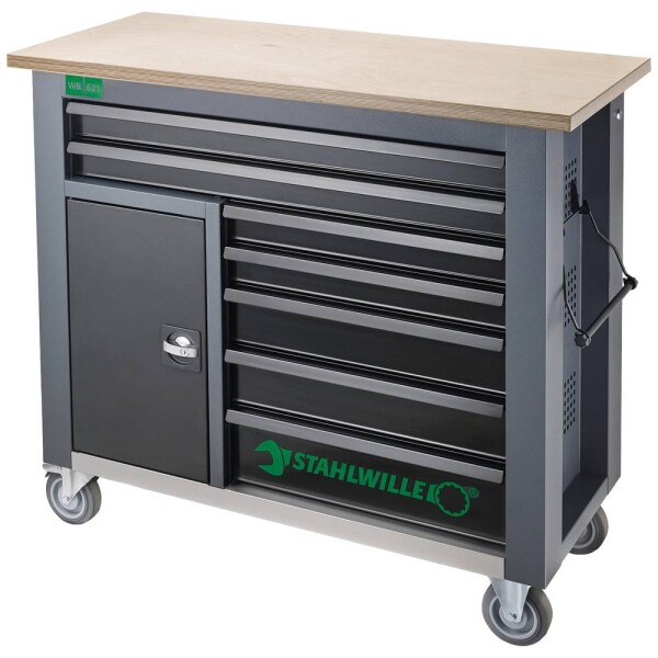 Stahlwille 85010621 Pojazdný pracovný stôl WB 621 so 7 zásuvkami a skrinkovou časťou (š x v x h) 1150 x 1045 x 500 mm; 85010621