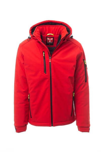 Zateplená softshell bunda Payper CREEK PAD Farba: Červená/ Čierna, Veľkosť: 5XL (S003300489030155XL)