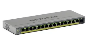 Netgear 16- Port Gigabit PoE+ PLUS sivá / Switch / 16× GbE / PoE+ 250,6 W (GS116EPP-100EUS)