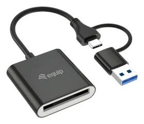 Equip Čítačka CFexpress Type B / Čítačka pamäťových kariet / USB-C, USB-A / USB 3.2 Gen 2 / 10 Gbps / 900 MB/s (245461)