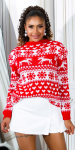 Christmas Time Oversize Knit Jumper red Einheitsgroesse