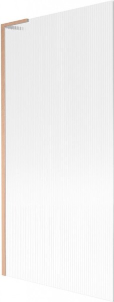 MEXEN/S - Next L vaňová zástena FIX 90 x 150, prúžky, meď kartáčovaná 895-090-000-03-09-65