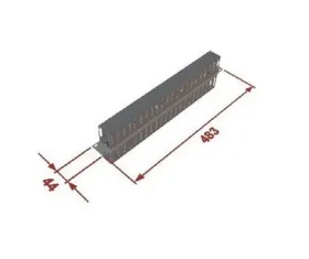 Triton 19 vyväz. panel 1U obojstranná plast. lišta BK (RAB-VP-X03-A1)