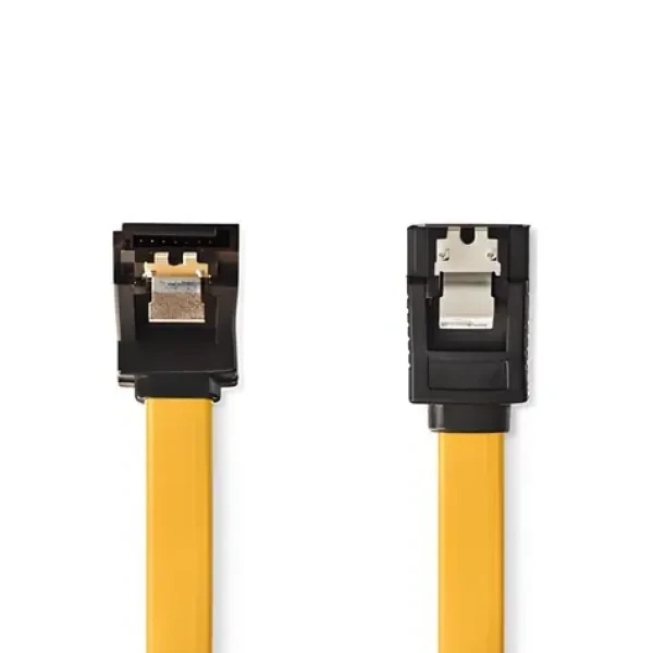 Nedis SATA 6Gbps žltá / Kábel SATA / SATA 7-pin - SATA 7-pin / 0,5 m / Plochý (CCGP73260YE05)