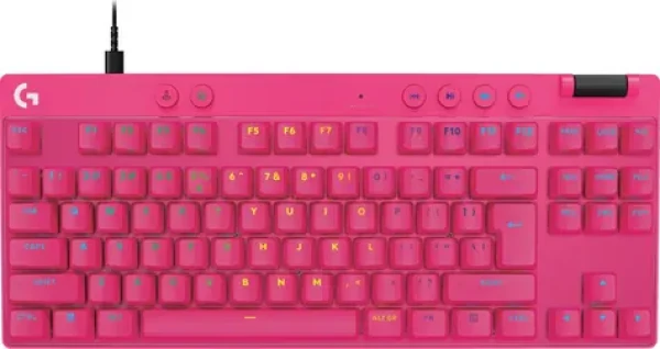 Logitech G PRO X TKL Rapid magenta / Herná klávesnica / TKL / Rapid trigger prepínače / US International (920-013253)
