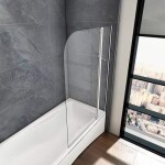 H K - Vaňová zástena s pevnou stenou V22 100 cm, číre sklo SE-V22100