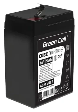 Green Cell AGM6V5AH-J / Akumulátor / VRLA AGM / 6 V / 5 Ah (AGM6V5AH-J)