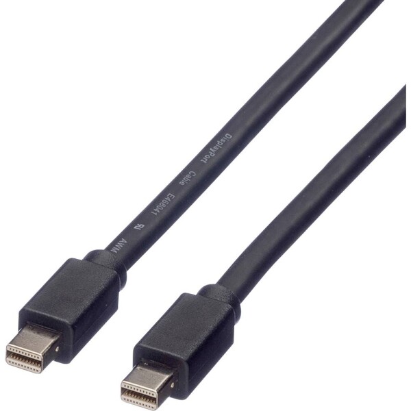 Roline DisplayPort prepojovací kábel Mini DisplayPort konektory, Mini DisplayPort konektory 2.00 m čierna 11.04.5640 tienený Kábel DisplayPort; 11.04.5640