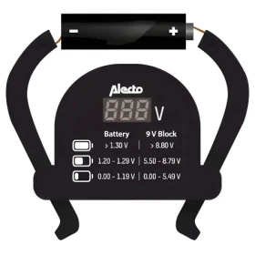 Alecto BTT2 / Tester batérií / AA / AAA / C / D / 9V a gombíkové / LCD displej (BTT2)