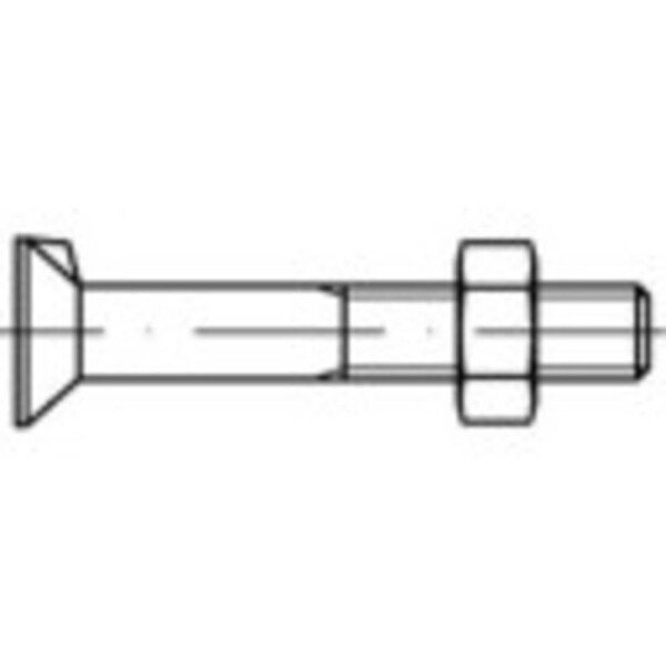 Skrutky s jedným nos. TOOLCRAFT 111628 M6 DIN 604 60 mm oceľ 200 ks; 111628