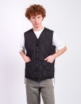Taion Unisex Military Zip V-Neck Down Vest BLACK S
