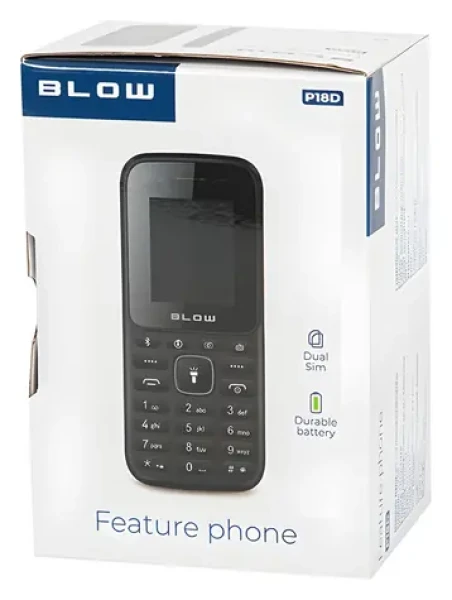 Blow P18D čierna / Tlačidlový telefón / Dual SIM / 4,4” displej / FM rádio / Bluetooth (75-031#)