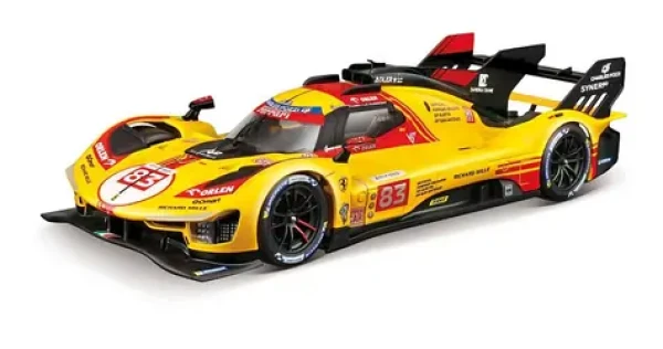 Bburago RACING Ferrari 499P - 24h Le Mans Livery 2024 žltá