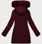 Dámska bordová bunda s kapucňou J Style (16M9121-06) odstíny červené XL (42)