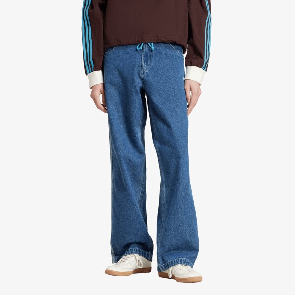 Kalhoty adidas Firebird Adicolor Denim Pants Medium Blue Denim 35