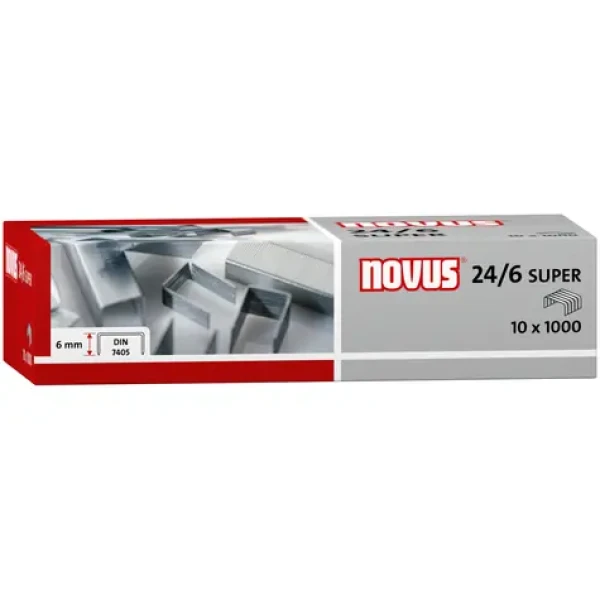 Novus Spony do zošívačky 24/6 DIN Super / Spony do zošívačky / 6 mm / 10 000 ks (60-HK24/610000)