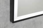 AQUALINE - CORNA zrkadlo s LED osvetlením 60x80cm, dotykový senzor, stmievateľné, čierna mat CN060