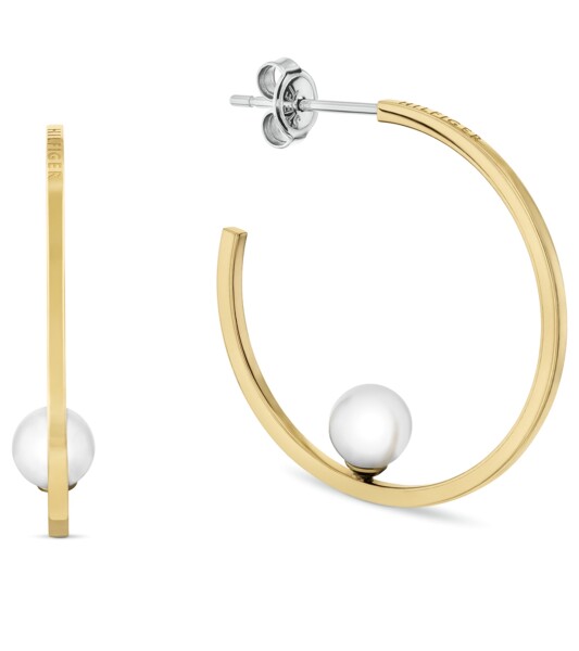 Tommy Hilfiger Pozlátené kruhy s perlou Semi-Precious Beads 2780964