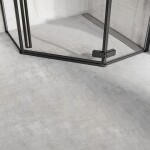 REA/S - Sprchovací kút DIAMOND 90x90 - matná čierna + sprchova vanička Diamond, biela KPL-05622