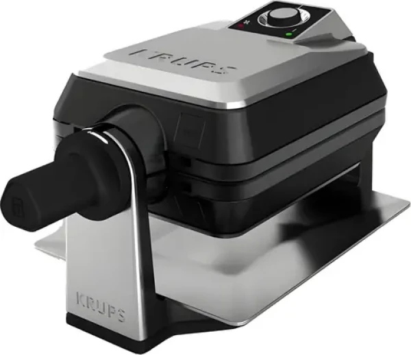 Krups Professional FDD95D čierna / Vaflovač / nerezové telo / otočná komora 180 ° / 1200 W (FDD 95D)