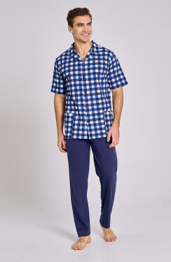 Taro Sammuel 3184 pánske pyžamo w/r 3XL-4XL modrá 3xl