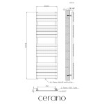 CERANO - Kúpeľňový radiátor Claude - bočné pripojenie - 767 W - čierna matná - 1600x500 mm CER-429661