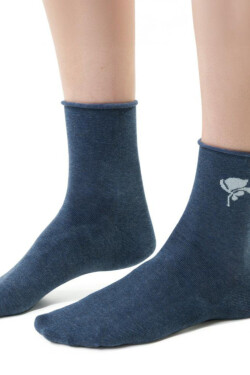 Dámske vzorované ponožky 099 DENIM MÉLANGE 38-40