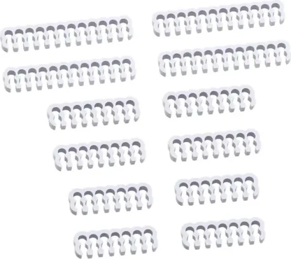 CableMod PRO Bridged sada sponiek na káble biela / 12 sponiek / 4x24pin / 4x16pin / 4x14pin (CM-COM-BKIT-PBPW-R)