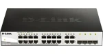 D-Link DGS-1210-20 / SMART switch / 16x gigabit RJ45 / 4X combo RJ45/SFP / bez ventilátora
