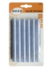OKKO Tavné lepiace tyčinky 11,2x100 mm strieborné / Lepiace tyčinky / súprava 6 ks (VG442)