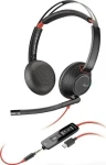 Poly Blackwire C5220 čierna / Náhlavná súprava / mikrofón / dve slúchadlá / 3.5mm jack / USB-C (805H3AA)