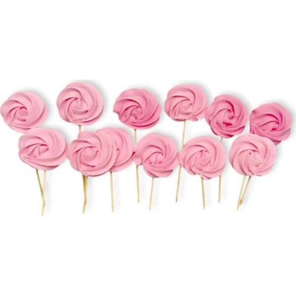 Cukrové lízatká ružové, 12 ks - I LOVE CAKES