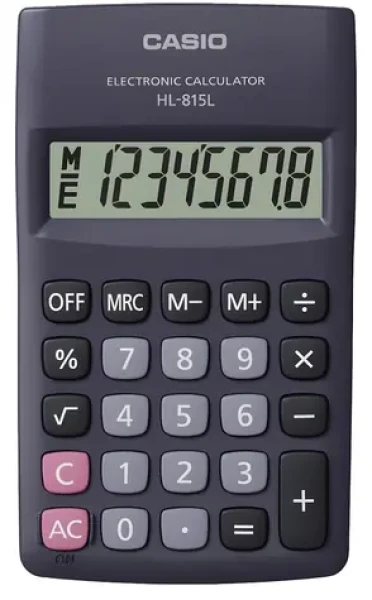 Casio HL 815L čierna / Kalkulačka / vreckový / 8miestny displej / odmocnina / batéria AA