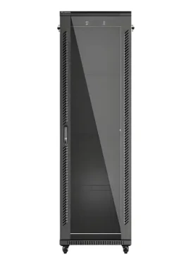 Lanberg čierna / Stojanový rozvádzač / 19" / 42U / 600x800 mm / presklené dvere (FF01-6842-12B)