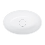 OMNIRES - SHELL M+ umývadlo na dosku, 50 x 32 cm, biela mat SHELL500UNBM