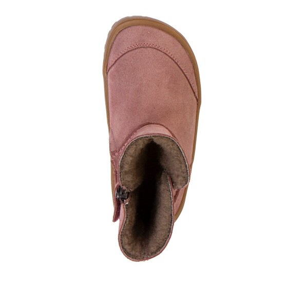 Dievčenské zimné barefoot topánky TEX SUEDE Dark Pink G3160250 - 38