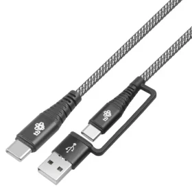 USB-C - USB-C kabel 2v1 s adaptérem USB-A / Datový kabel / 1,2 m (AKTBXKUCTOA120B)