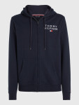 Pánska mikina LOGO ZIP-THRU HOODY UM0UM02879DW5 tmavo modrá Tommy Hilfiger