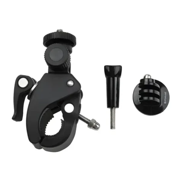 Puluz PU177B čierna / Držiak na riadidlá / pre akčné kamery / nastavenie 0-180 ° / plast (PU177B)