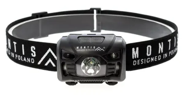 Montis MT001 čierna / Čelové svietidlo / LED / 3 W / 1200 mAh / USB nabíjanie / pohybový senzor (MT001)