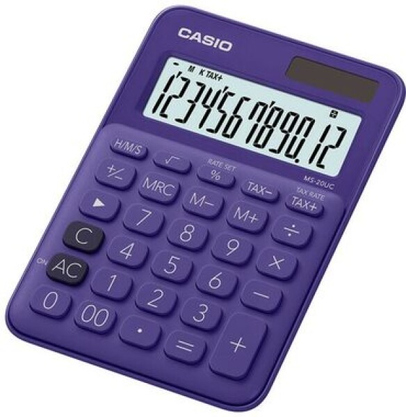 CASIO MS 20 UC PL fialová / Kalkulačka / dvanásťmiestna (4549526612787)