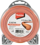 Makita E-02749 Struna nylonová okrúhla 2.4mm 15m oranžová (E-02749)