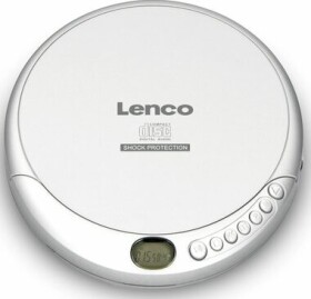 Lenco CD-201 strieborná / prenosný CD prehrávač / 3.5 mm jack / CDamp;CD-Ramp;CD-RW (CD-201)