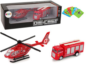 Set Autek Fire Brigade Tension Helicopter Red