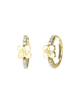 Guess Nadčasové pozlátené kruhy s kryštálmi Wild Flower JUBE05508JWYGT/U
