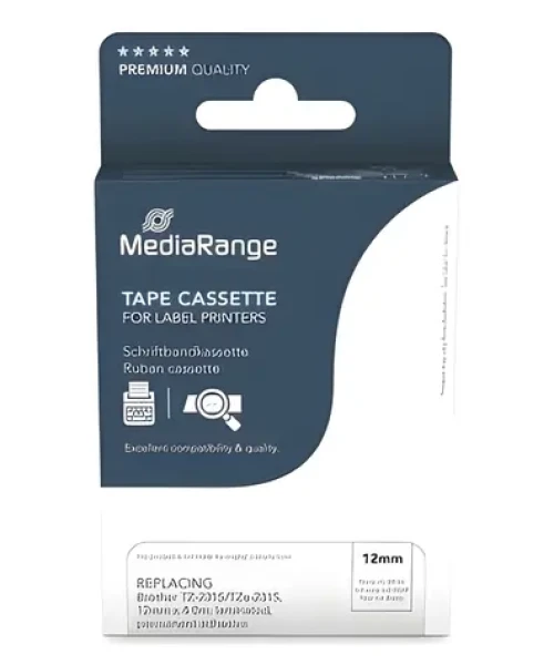 MediaRange kompatibilná páska Brother TZ-231S/TZe-231S / Páska do štítkovača / biela / čierna tlač / 12 mm / 4 m (MRBTZ231S)